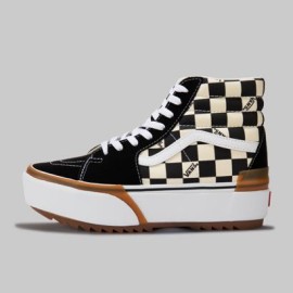 Tenis Vans Sk8-Hi Stacked Checkerboard Mujer